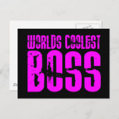 Cool Pink Cadeaus voor bazen: coolste baas ter wer Briefkaart (Voorkant / Achterkant)