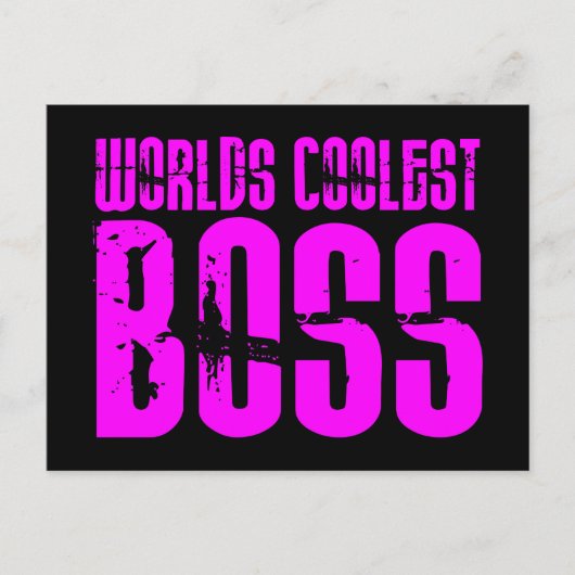Cool Pink Cadeaus voor bazen: coolste baas ter wer Briefkaart (Voorkant)