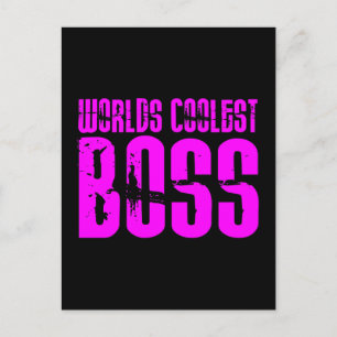 Cool Pink Cadeaus voor bazen: coolste baas ter wer Briefkaart