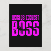 Cool Pink Cadeaus voor bazen: coolste baas ter wer Briefkaart (Voorkant)