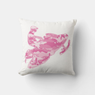 Cool Pink Camouflage Snowmobile Kussen
