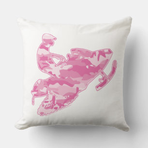 Cool Pink Camouflage Snowmobiler Kussen