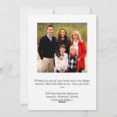 Cool Pink Flamingo Family Photo Collage Greep Feestdagenkaart (Achterkant)