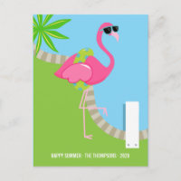 Cool Pink Flamingo Summer Family Greep