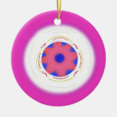 Cool Pink Frisbee Keramisch Ornament (Voorkant)