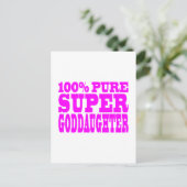Cool Pink Gifts 4 Goddaughters: Super Goddaughter Briefkaart (Staand voorkant)