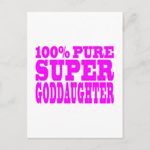 Cool Pink Gifts 4 Goddaughters: Super Goddaughter Briefkaart