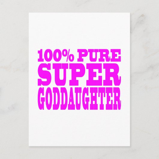 Cool Pink Gifts 4 Goddaughters: Super Goddaughter Briefkaart (Voorkant)