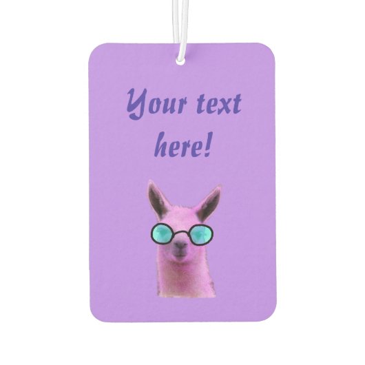 Cool Pink Llama! Auto Luchtverfrisser (Achterkant)