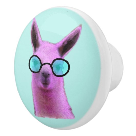 Cool Pink Llama! Deurknoppen Keramische Knop (Rechts)
