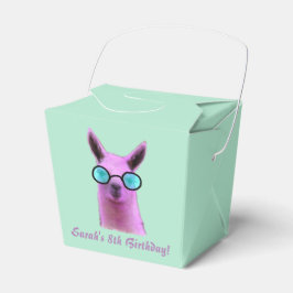 Cool Pink Llama Gift Party Favor Boxes Bedankdoosjes