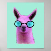 Cool Pink Llama Poster (Voorkant)