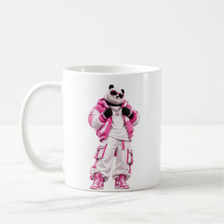 Cool Pink Panda Art Mug - Stylish Character Coffee Koffiemok