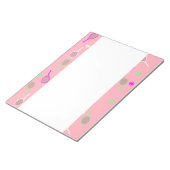 Cool Pink Retro Racquets Pattern Tennis Player Notitieblok (Schuin)