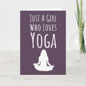 Cool Pink Yoga Cards For Girls For Her  Kaart (Voorkant)