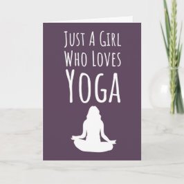 Cool Pink Yoga Cards For Girls For Her  Kaart