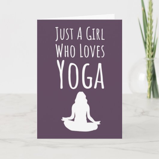 Cool Pink Yoga Cards For Girls For Her  Kaart (Voorkant)