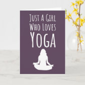Cool Pink Yoga Cards For Girls For Her  Kaart (Gele Bloem)