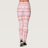 Cool Pink Zigzag Chevron Leggings (Achterkant)