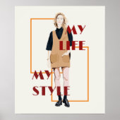 Cool  Pinup Meisje Poster (Voorkant)