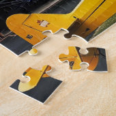 Cool Piper Cub Vliegtuig Foto Familie Nacht Custom Legpuzzel (Zijkant)