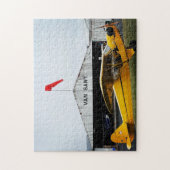 Cool Piper Cub Vliegtuig Foto Familie Nacht Custom Legpuzzel (Verticaal)