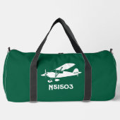 Cool Piper Cub Vliegtuig, Luchtvaart Custom Gym Tr Plunjezak (Voorkant)