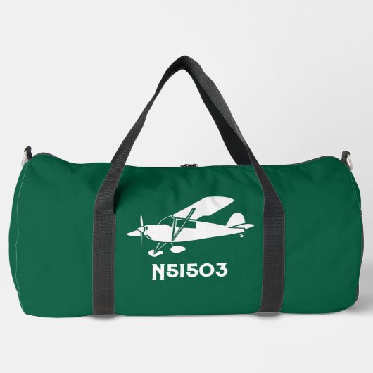 Cool Piper Cub Vliegtuig, Luchtvaart Custom Gym Tr Plunjezak (Voorkant)