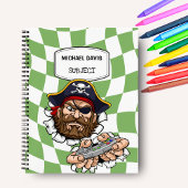 Cool Pirate Gamer met Videogames Controller Notitieboek