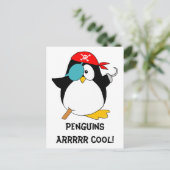 Cool Pirate Penguin Briefkaart (Staand voorkant)