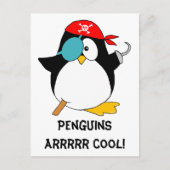 Cool Pirate Penguin Briefkaart (Voorkant)