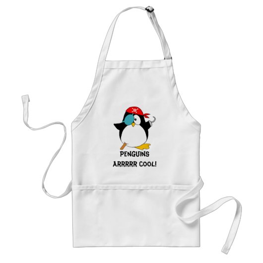 Cool Pirate Penguin Standaard Schort (Voorkant)
