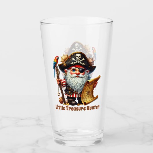 Cool Pirate schatzoeker Glas (Voorkant)