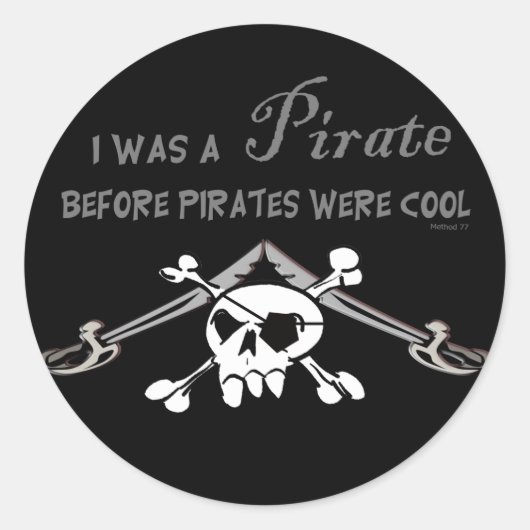 Cool Pirate Sticker (Voorkant)
