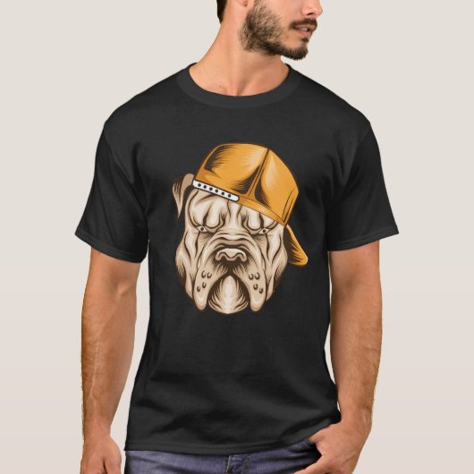 Cool Pitbull in een Pet T-shirt (Voorkant)