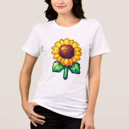 Cool Pixel Art Zonnebloem Tri-Blend Shirt