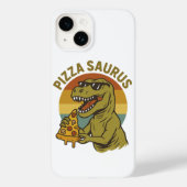 Cool Pizza Dino in Retro-stijl Case-Mate iPhone Case (Achterkant)