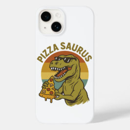 Cool Pizza Dino in Retro-stijl Case-Mate iPhone 14 Hoesje