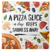 Cool Pizza Liefhebbers Graphics en Word Art Tegeltje (Voorkant)