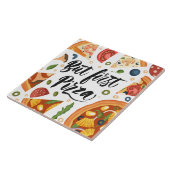 Cool Pizza Liefhebbers Graphics en Word Art Tegeltje (Zijkant)