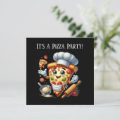 Cool Pizza lovers party  Kaart (Staand voorkant)