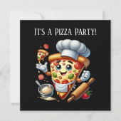 Cool Pizza lovers party  Kaart (Voorkant)