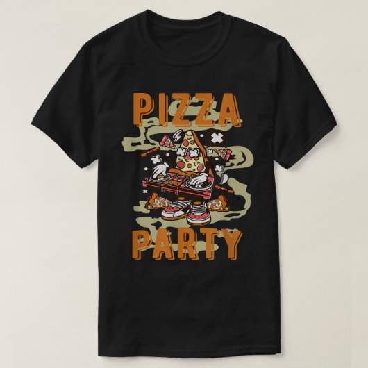 Cool Pizza Party T-shirt (Design voorkant)