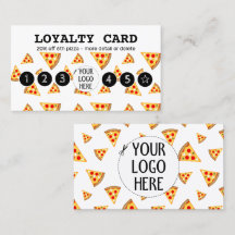 Cool pizza plakjes patroon Pizzeria Uw logo wit