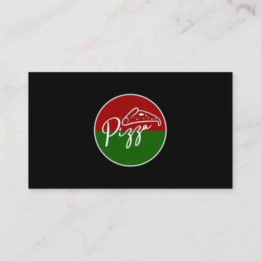 Cool Pizza Shop Italiaans Restaurant Visitekaartje (Achterkant)