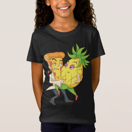 Cool Pizza Slice Pineapple Love Funny Italiaanse P T-shirt (Voorkant)
