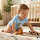 Cool Pizza Slice Skater Jongen "Home Slice" Romper
