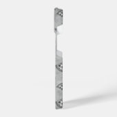 Cool pizza slice  zwart wit monogram iPhone hoesje (Linkerkant)