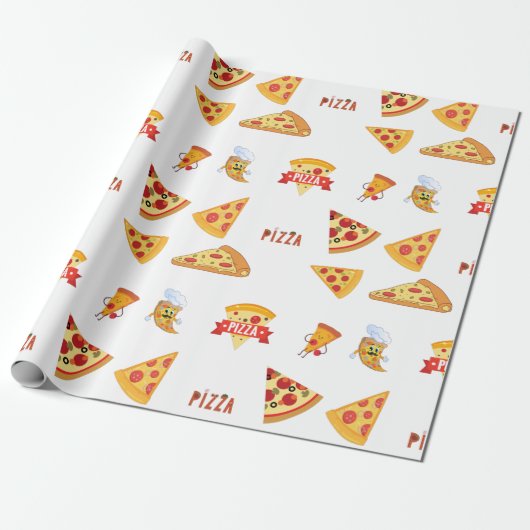 Cool Pizza Slices Pizza Lovers Cadeaupapier (Uitgerold)