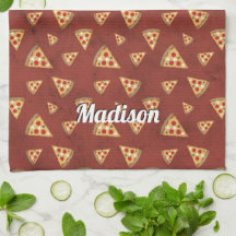 Cool pizza snijdt  rood patroon aan Personaliseer